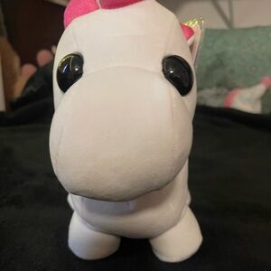 White and Pink Stuffed Unicorn Toy